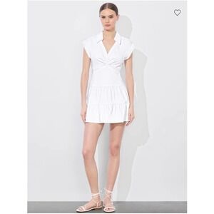alice + oliva Mila Denim Mini Dress White Size 12